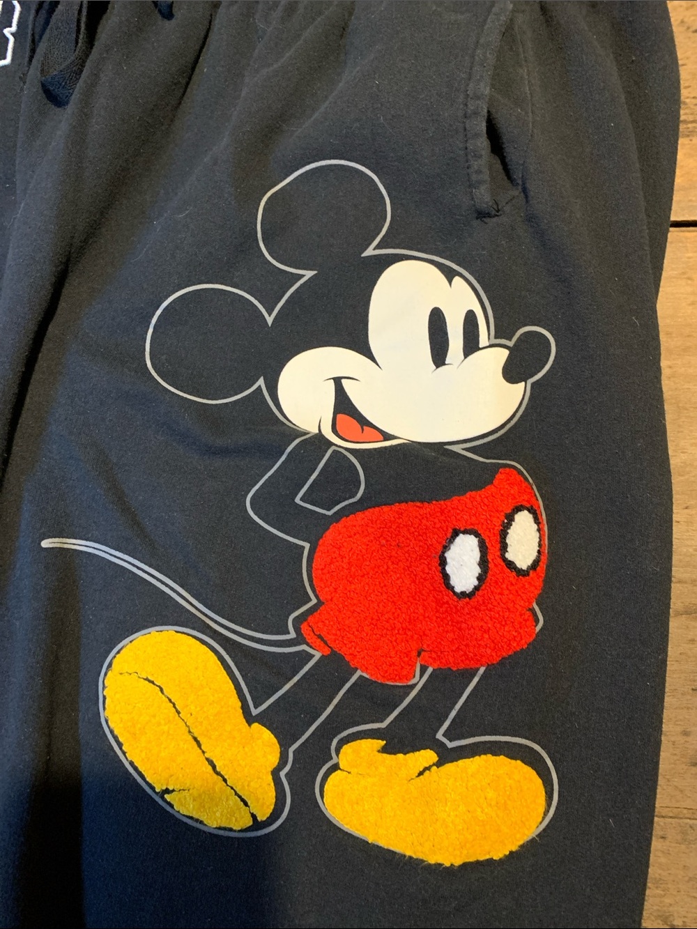 Disney Black Jogger Sweatpants with Mickey Graphic - Picture 10 of 11